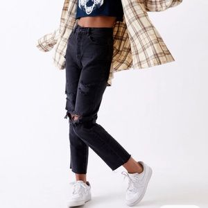 PacSun Black High Waisted Straight Leg Jeans